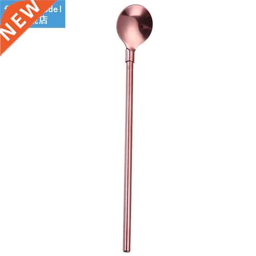 1pc Multicolour Spoon Straw Multipurpose Stainless Steel Reu