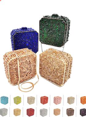 Female banquet Party Bag Luxury Crystal Clutch Bag Box Class