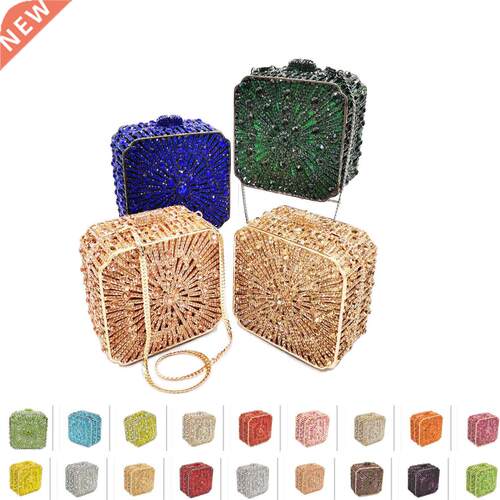 Female banquet Party Bag Luxury Crystal Clutch Bag Box Class
