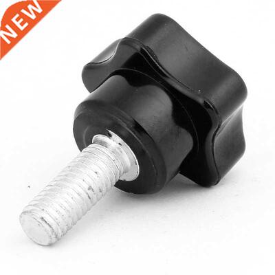 M8 x 20mm Male Thread Clamping Star Screw On Knob Grip Black