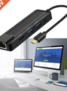 Powered USB C Hub USB3.0 High-speed Transmission 5-port Hub