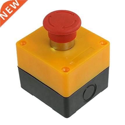 Red Sign Mushroom Emergency Stop Push Button Switch Station