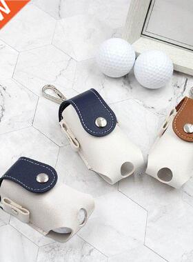 Golf Ball Cleaner Bag Leather Golf Ball Case Golf Ball