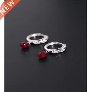 DAIMI Faceted Ruby Earrings Women's Day gemstones Genuine Ra