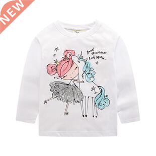 Jumping meters New Girls Cotton Tees s Unicorns Printed L