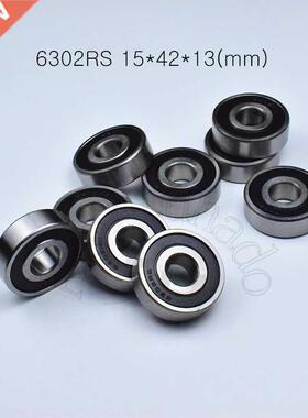10pcs 6302RS 15*42*13(mm) chrome steel rubber Sealed High