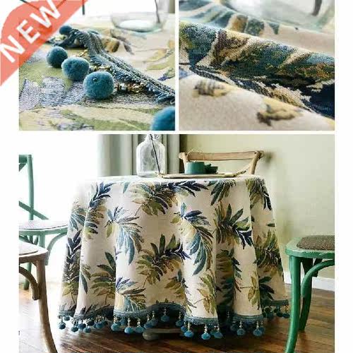 European Cotton Linen Round Rectengle Table Cloth Living