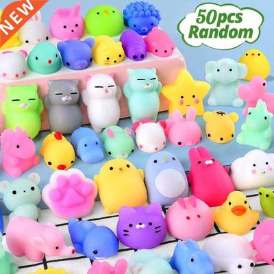 10/50PCS Mini Squishy Toys Mochi Squishies Kawaii Animal Pat