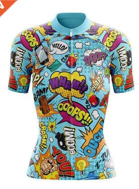 2021 Women's icycle Clothing Cartoon Cycling Jersey Woman S