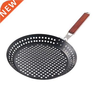 OOTDTY Outdoor Camping Foldable Round Frying Pan Picnic BBQ