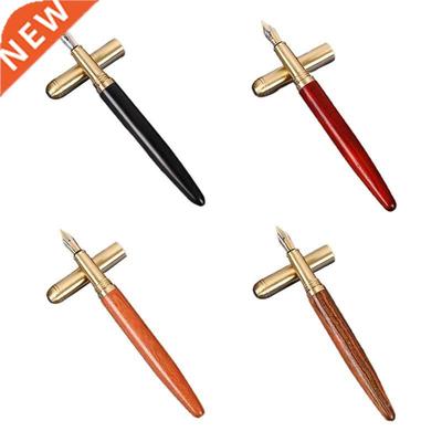 Vintage Wooden Fountain Pen Stainless Nib Piston-Filled Gift