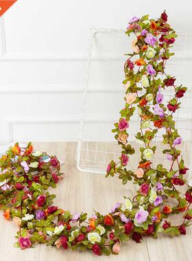 2.2 Meters Rose Artificial Flowers Christmas Garland for Wed