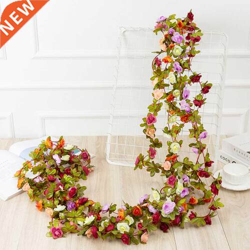 2.2 Meters Rose Artificial Flowers Christmas Garland for Wed