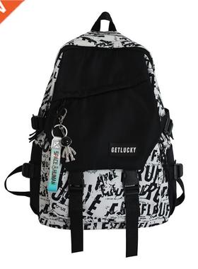 Cool Men's Backpack Letter School Backpacks Nylon rend Print