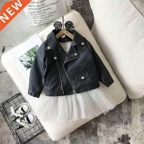 Faion Baby Boy Girl PU Leather Jacket Spring Autumn Toddl