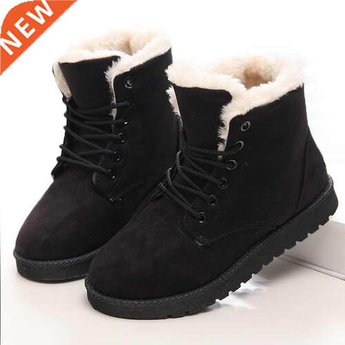 Women Boots Winter Warm Snow Boots Women Faux Suede Ankle Bo