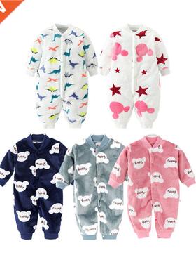 Newborn Baby winter rompers soft Infant Jacket Long Sleeve b