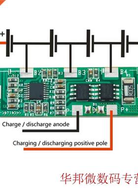 Brand New 3A/5A 48*15*3MM PCB BMS Protection Board for 4 Pac