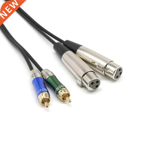 HIPERDEAL Dual XLR Male to Dual RCA Female Patch Cable 2