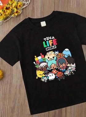 new Children Game Toca Life World Tshirt Anime Toca Boca Lif