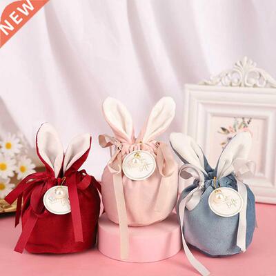 Easter Cute Bunny Gift Packing Bags Velvet Valentine'