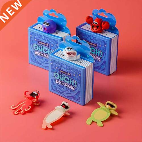 Cartoon 3D PVC Bookmark Decorative Page Mark Lobster-shaped