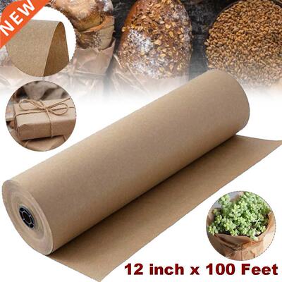 30 Meters Brown Kraft Wrapping Paper Roll Recycled Paper