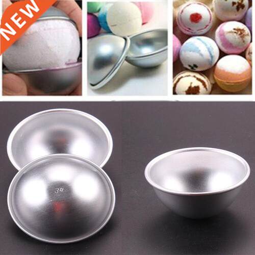 LINSBAYWU 2# Fashion 3D Aluminum Sphere Bath Bomb Cake Pan