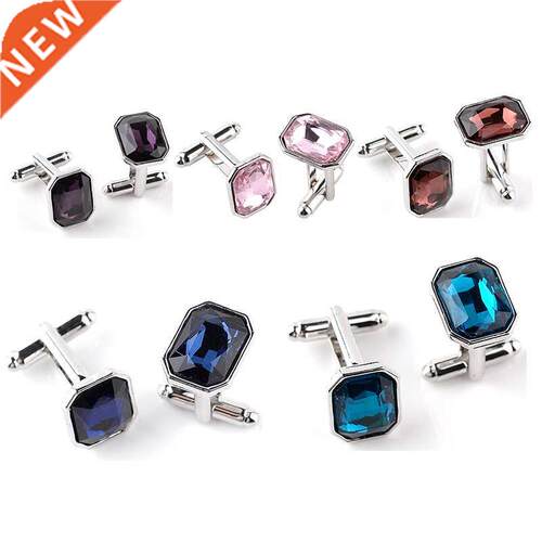 5 Colors Luxury Blue Purple Cufflinks for Men High Quality Z