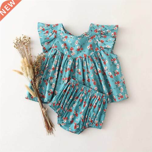 Hipapa Fashion Summer Baby Girl Clothes Set Fashion Floral D