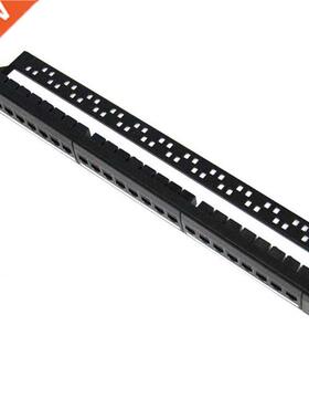 24 Port CAT6A Pass Through Coupler Patch Panel with Back Bar