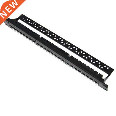 24 Port CAT6A Pass Through Coupler Patch Panel with Back Bar