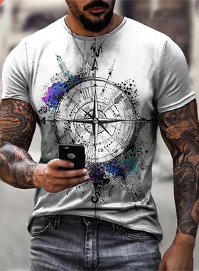 dvnced Bsic Models Cross 3D Printing Short-sleeved Summer