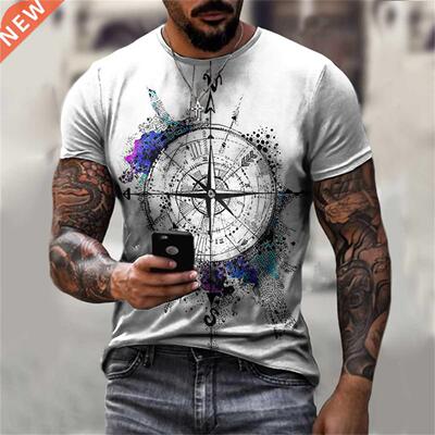 dvnced Bsic Models Cross 3D Printing Short-sleeved Summer