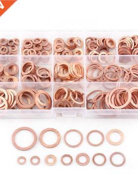 280pcs Professional Assorted Copper Washer Gasket Set Flat R