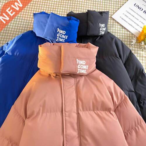 Men's Korean Winter Ripstop Quilted Jacket Couple Solid Zip