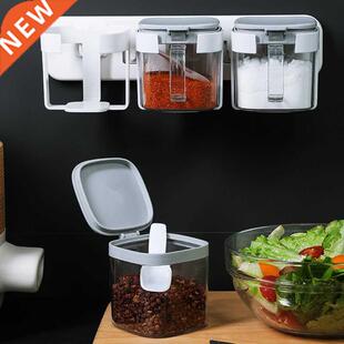 Wall-Mounted Seasoning Box Kitchen Storage Container Home
