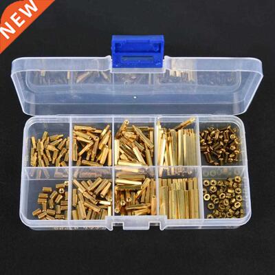 320Pcs M2 Brass Hex Standoff Nut Spacing Screw Assortment Se