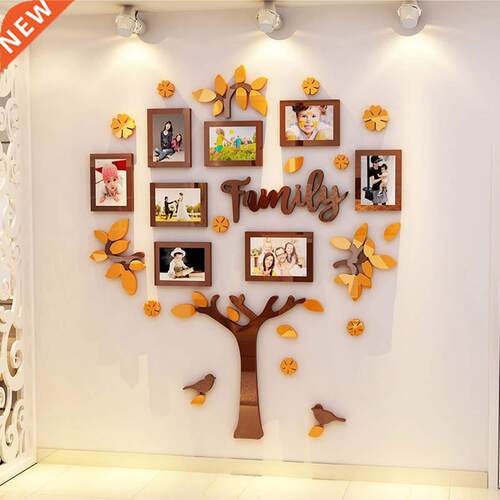 Picture Photoes Frame Tree 3D Acrylic  Art Wall Poster De