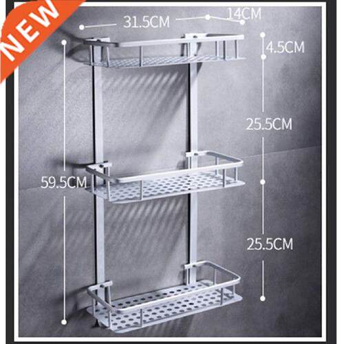 Punch-free Aluminum Bathroom Corner Rack ower Gel ampoo