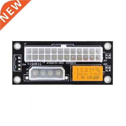 Dual PSU Power Adapter ATX 24Pin to SATA/4Pin Sync Starter E