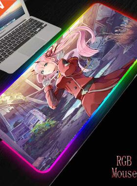 Mairuige Zero Two Anime Girl Gaming RGB Large Mouse Pad Game