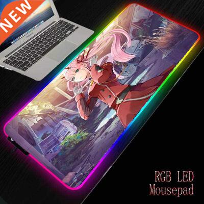 Mairuige Zero Two Anime Girl Gaming RGB Large Mouse Pad Game