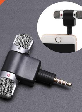 Mini 3.5mm Jack Microphone Stereo Mic For Recording Mobile P