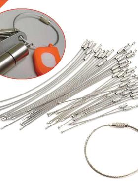 EDC hang wire chain tag screw luggage rope keyring loop circ