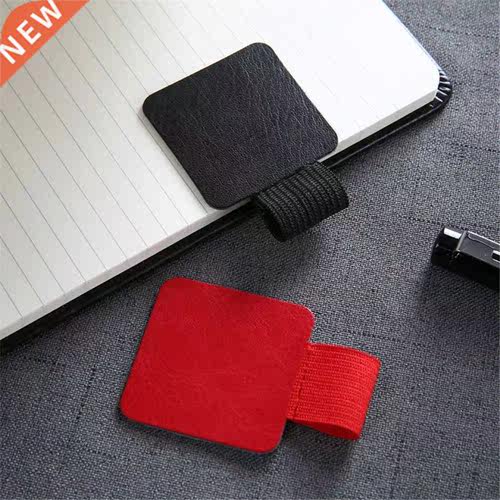 2PCS Pen Holder Self Adhesive PU Leather Pencil Holder Elast