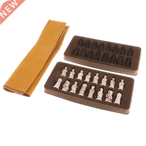 Chinese Ancient Figurines Chessman Pieces Chess Set with