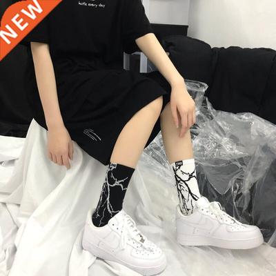 Korean Style Harajuku Skateboard Long Socks Creative Fun Lig