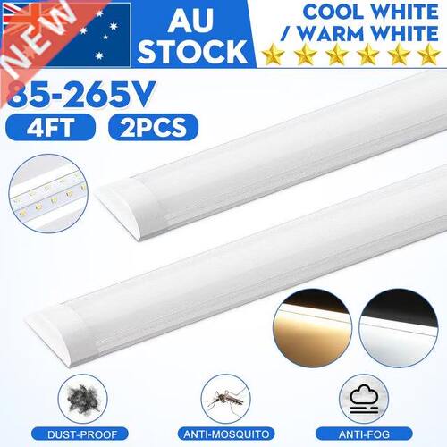 2PCS 120cm AC85-265V LED Surface Mount Lights 285SMD LED Ba