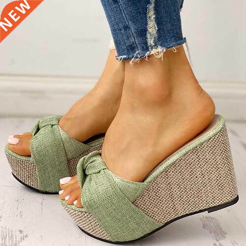 Free Gift Feet Chain Slip On Leisure Platform Summer Sandals